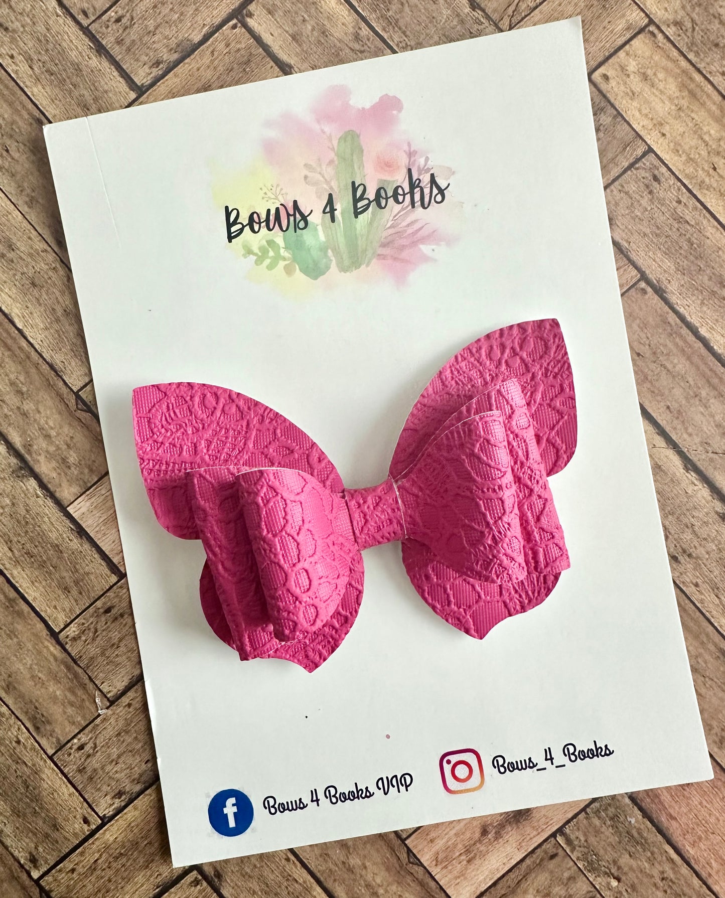 Butterfly Bow Dark Pink