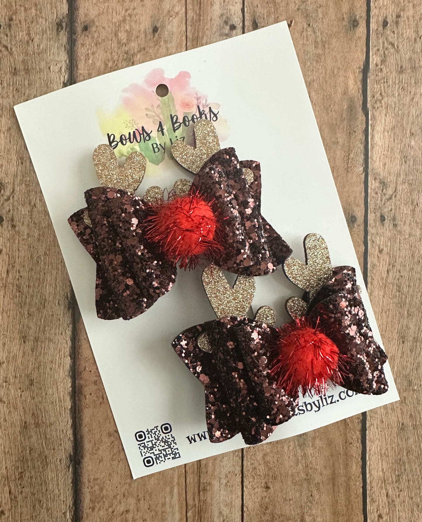 Reindeer, ears, pigtails brown