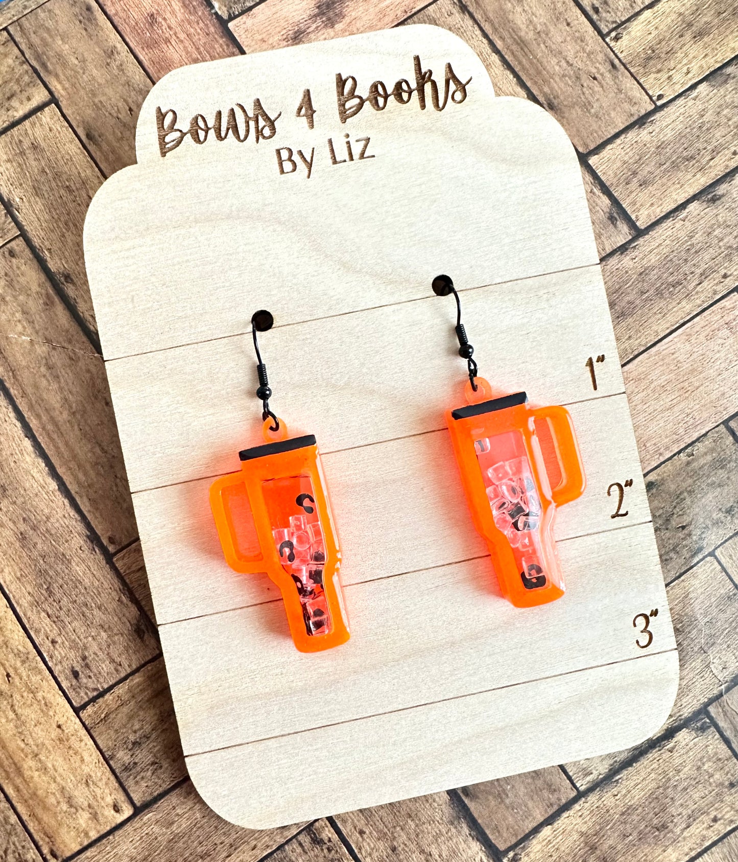 Orange Neon Tumbler Earrings
