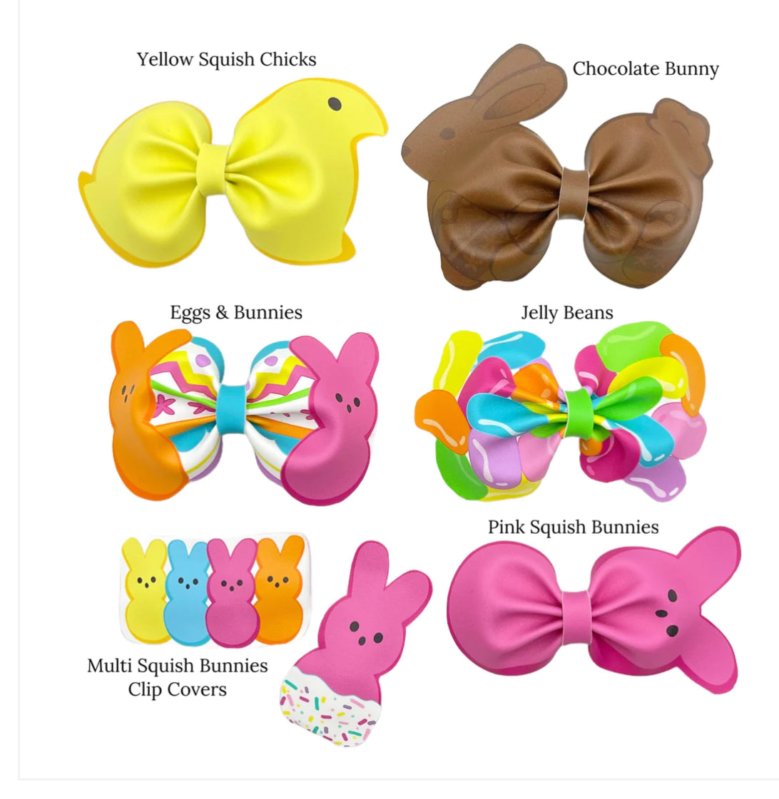 Colorful printed bows