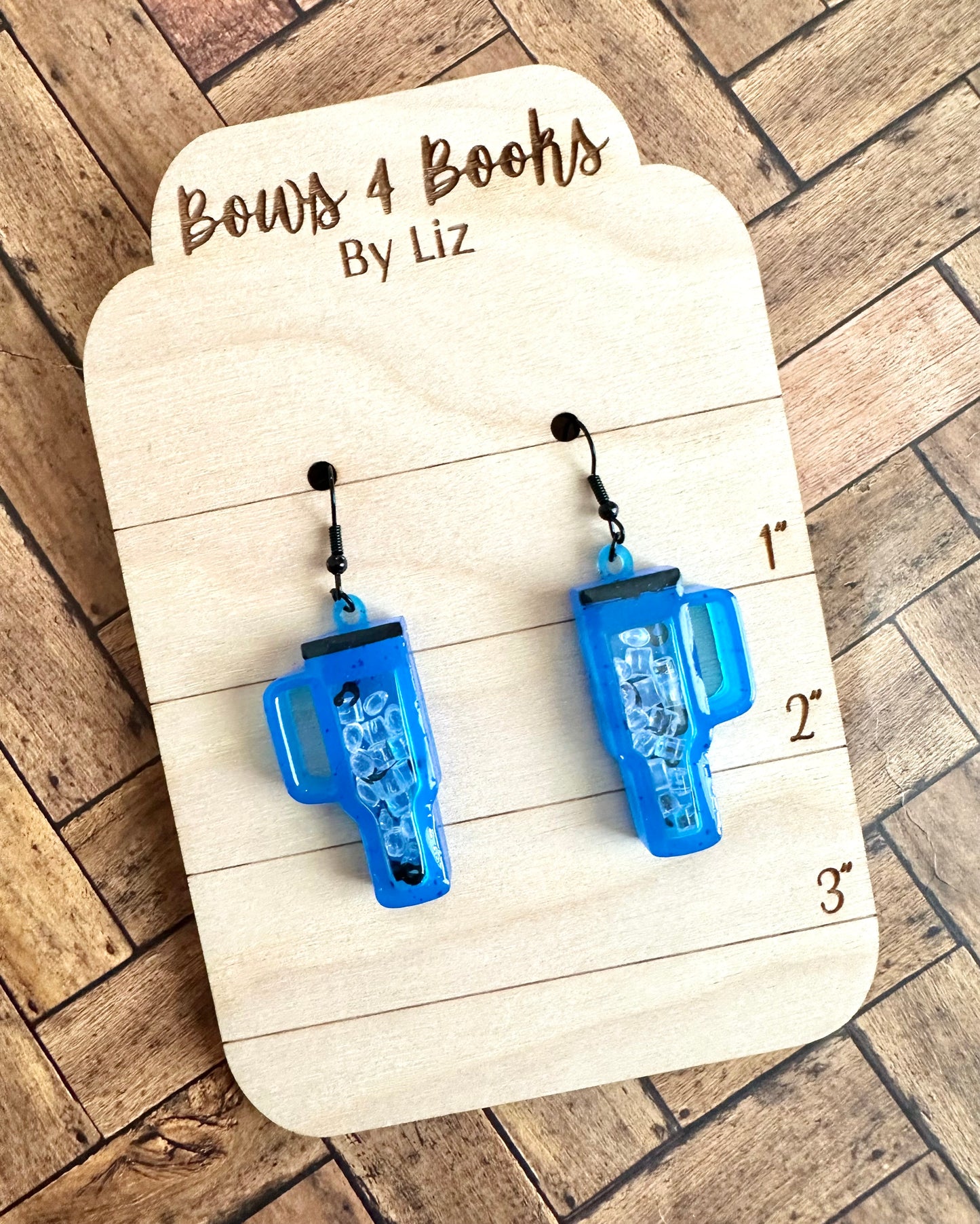Blue Neon Tumbler Earrings