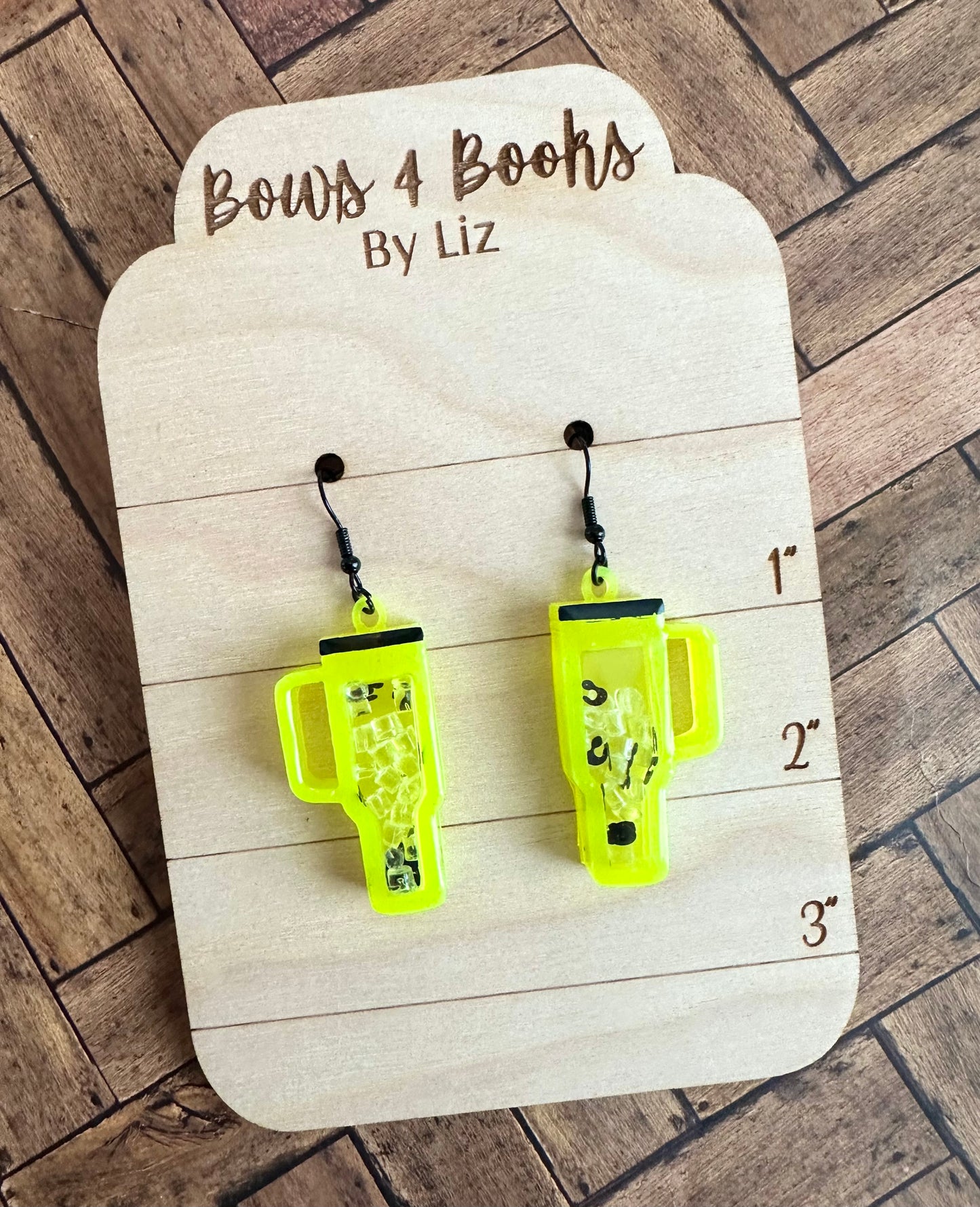 Neon Yellow Tumbler Earrings
