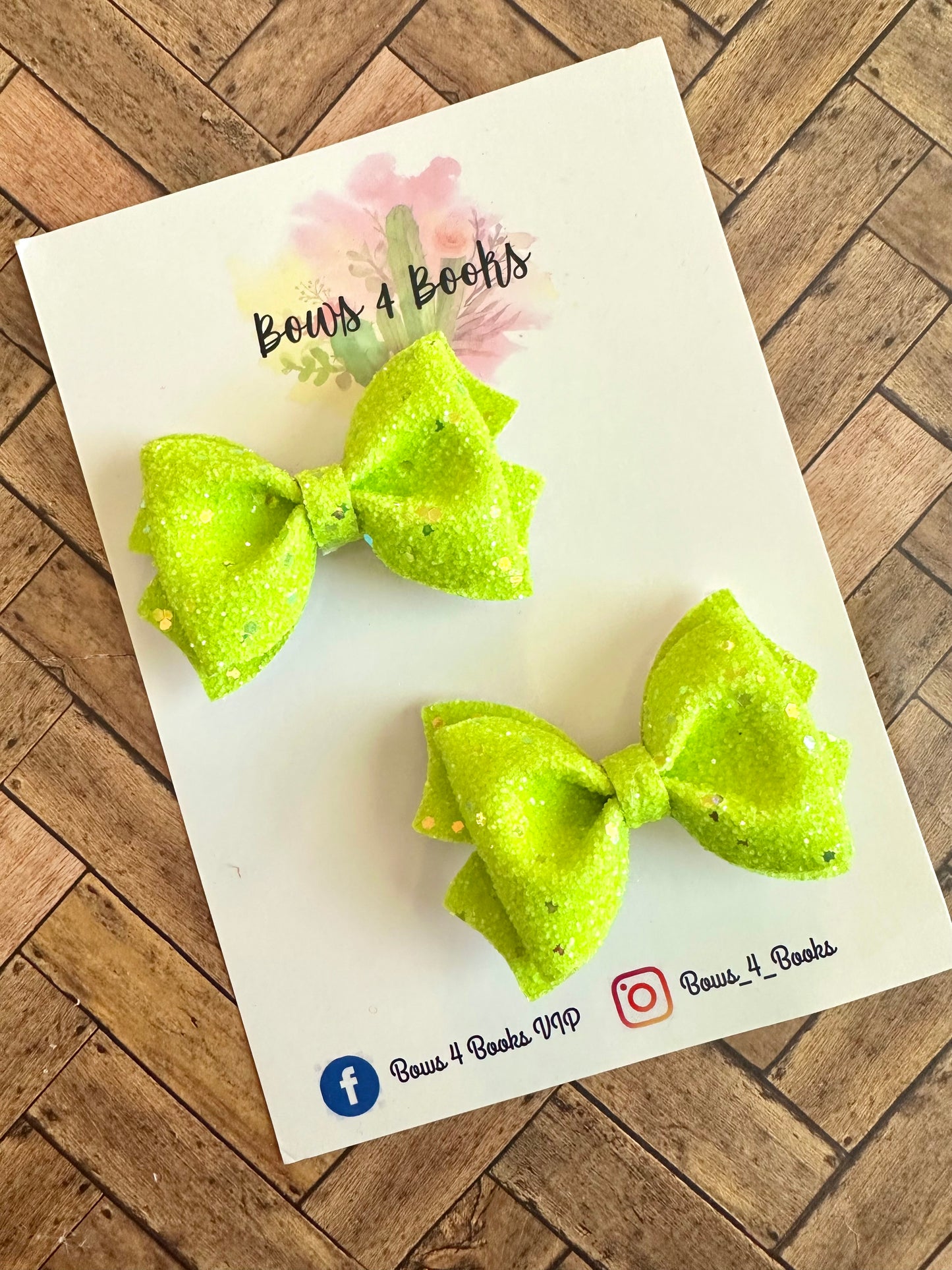 Neon lime 3 inch pigtails