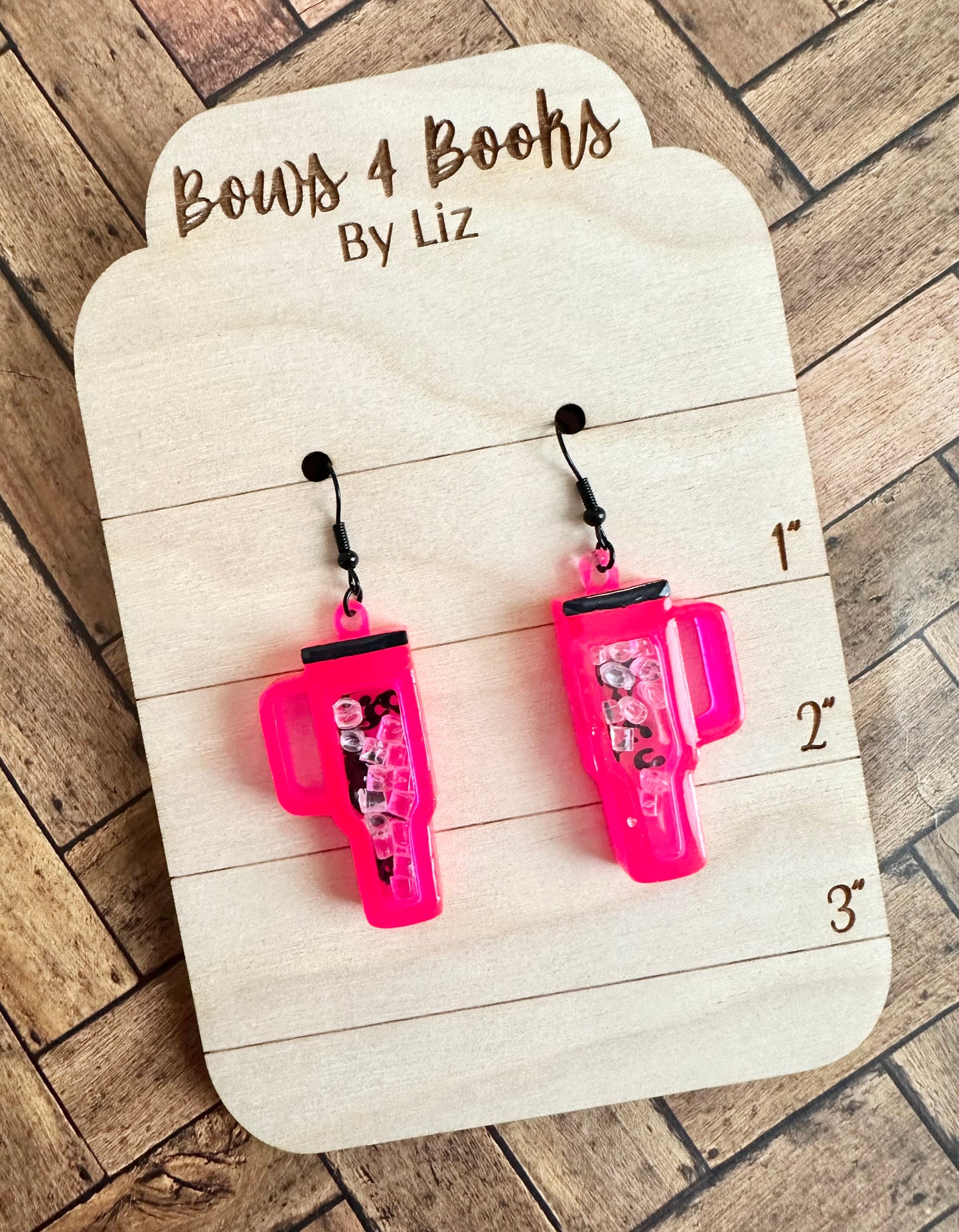 Hot Pink Tumbler earrings