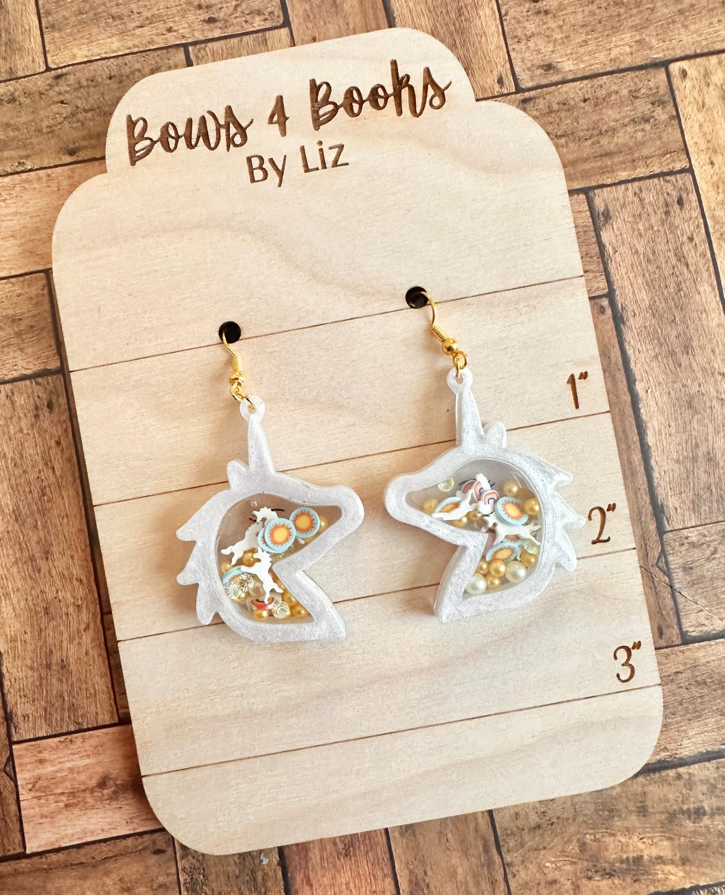 White unicorn Earrings
