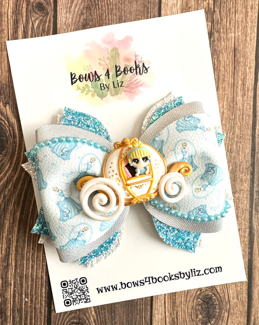 Glass slipper girl bow