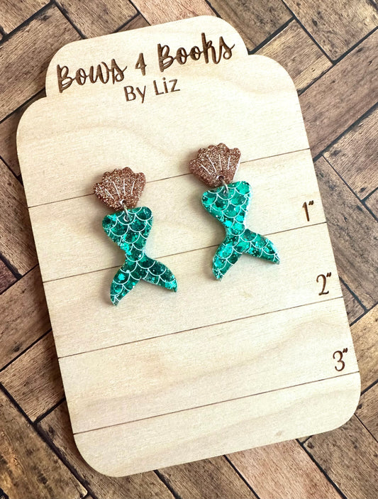 Green Mermaid earrings