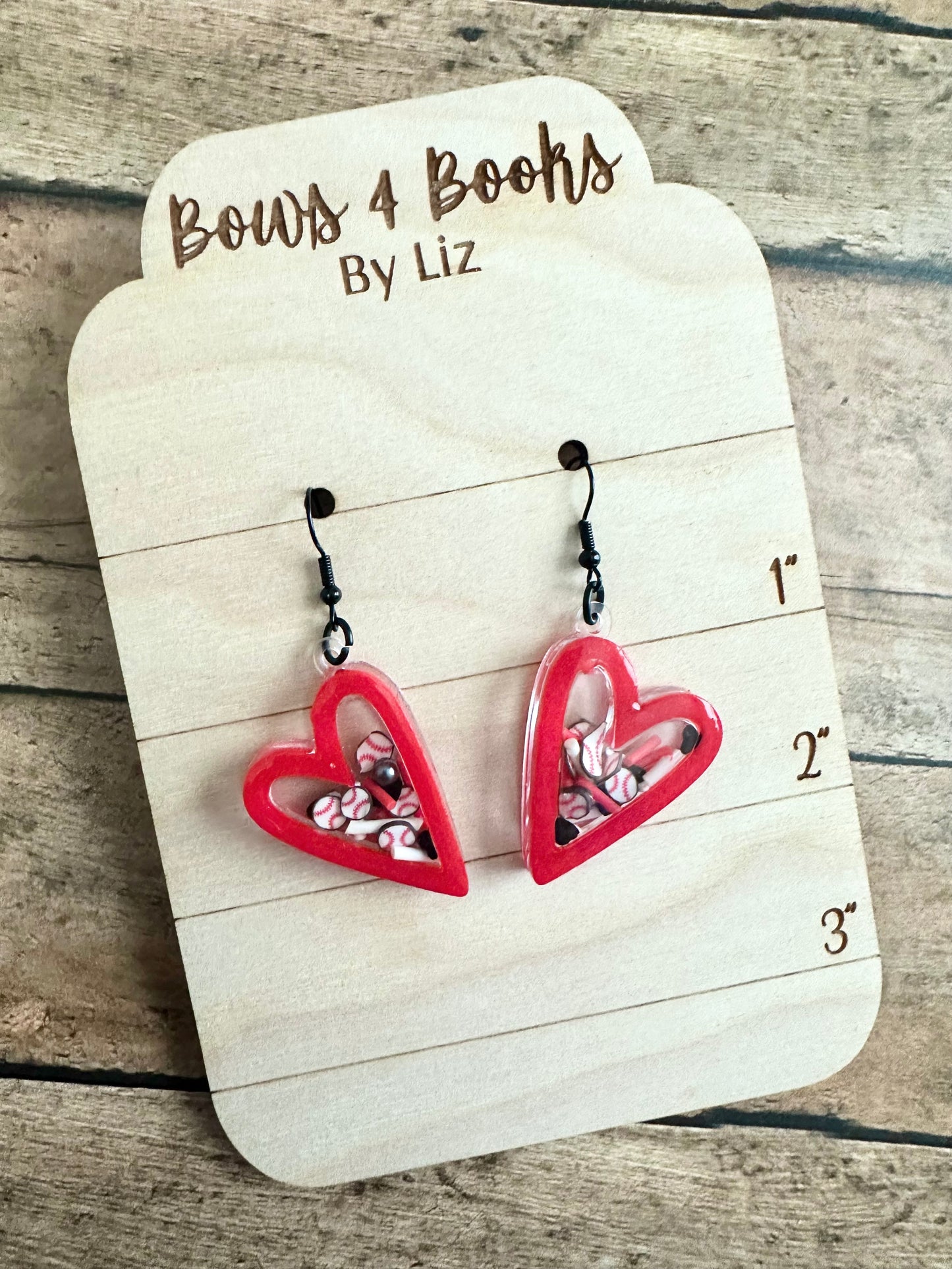 Baseball love earrings