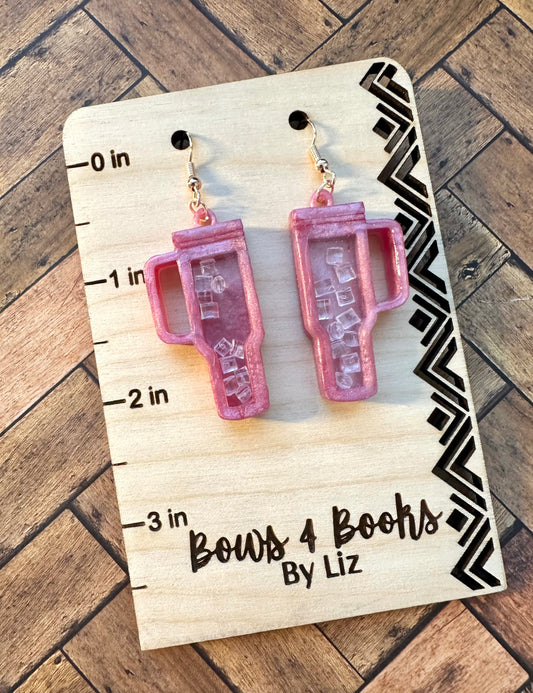 Tumbler Earrings pink