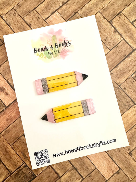 Pencil hair clips