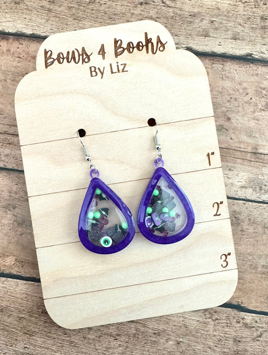 Spell books earrings