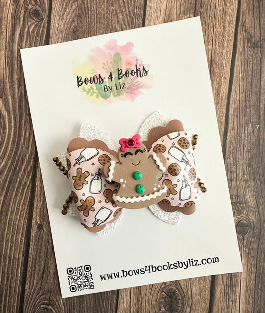 Ginger bread girl bow