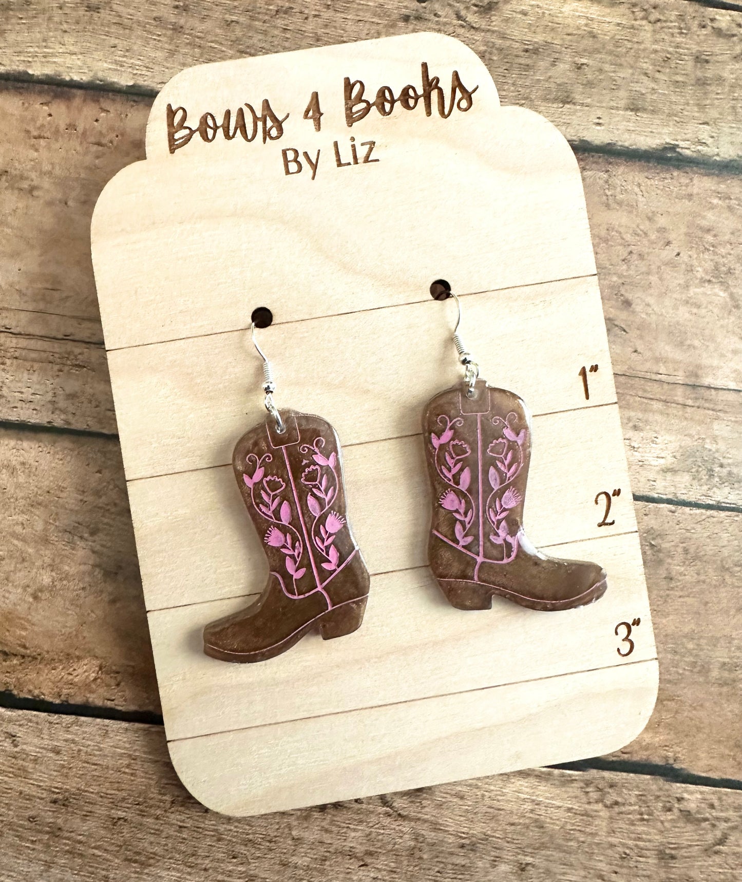 Cowgirl boots earrings