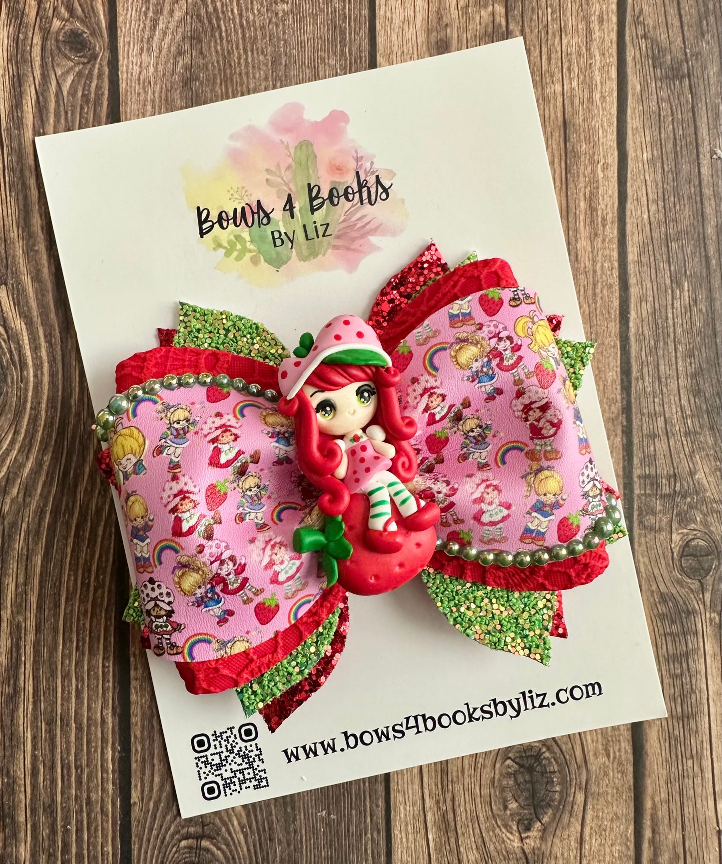 Strawberry girl bow