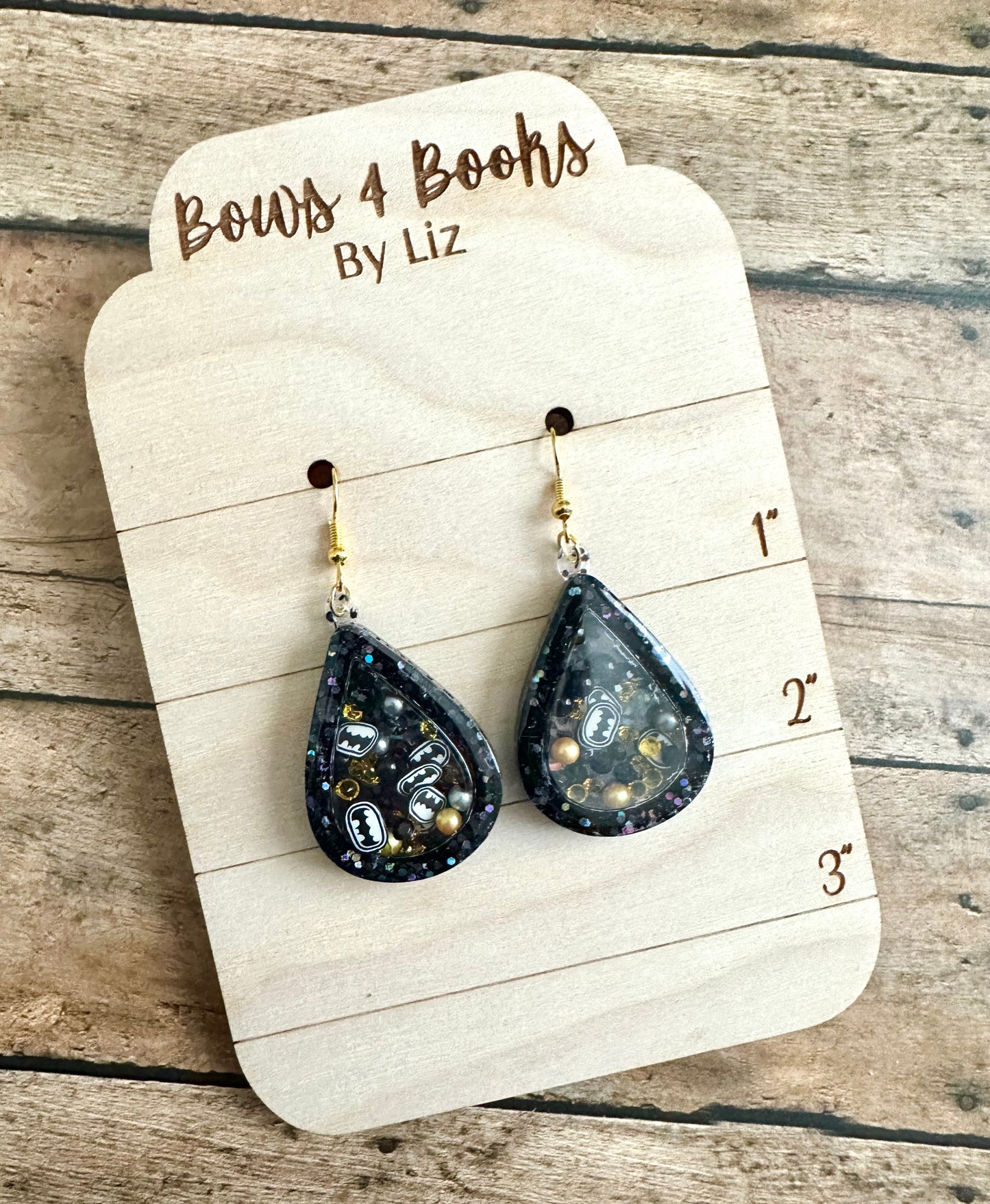 Bat guy earrings