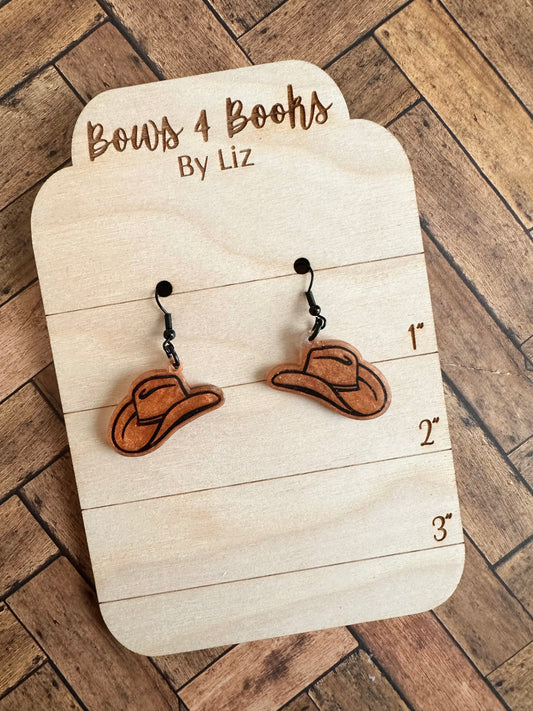 Cowboy/girl hat earrings