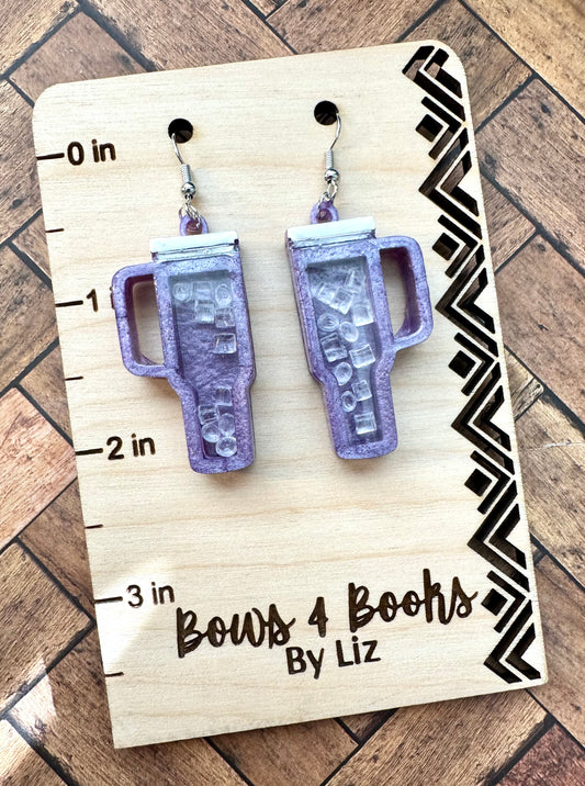 Tumbler Earrings Purple